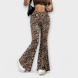 Leopardmønstret Bootcut Bukser