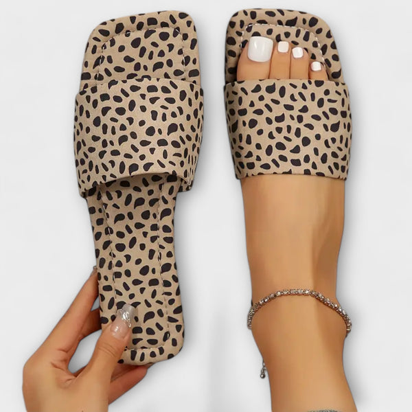 Leopardmønstrede Flade Slippers