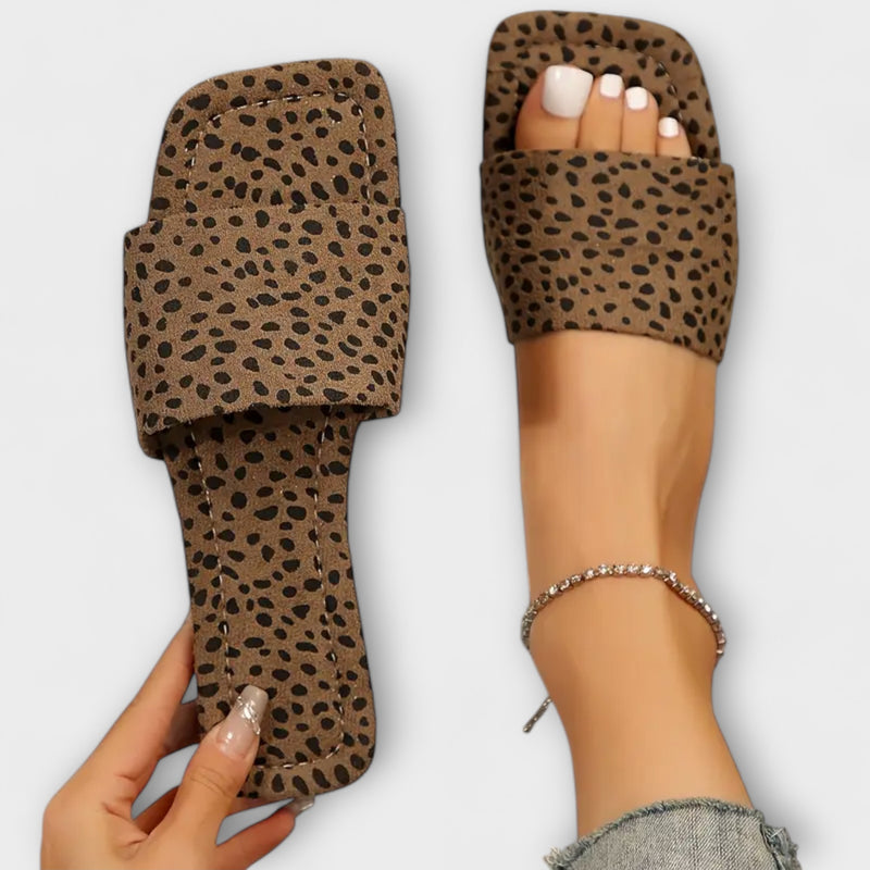 Leopardmønstrede Flade Slippers